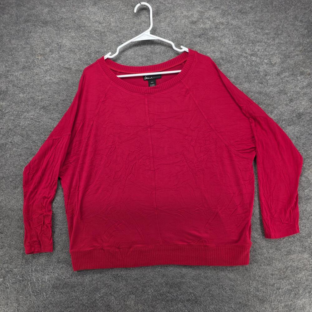 Lane Bryant Sweater Pullover Womens 14/16 Pink Rayon Spandex Relaxed Fit